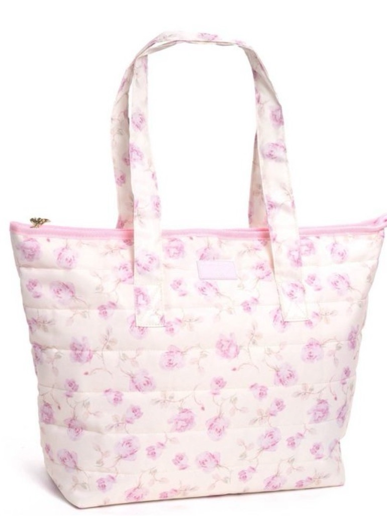 Love Shack Fancy X Target Pink Floral Quilted Tote Bag